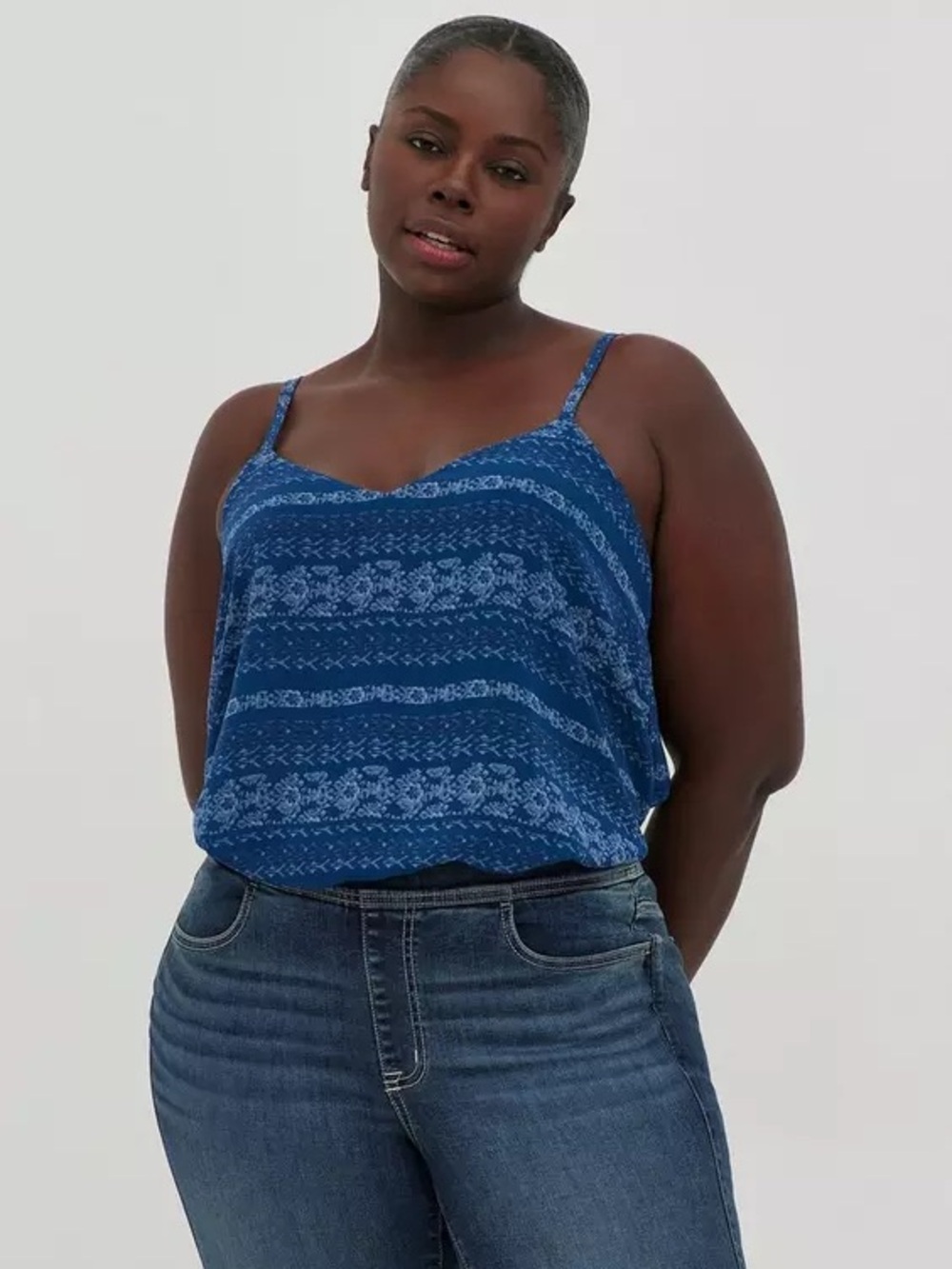 Torrid Sophie Chiffon Swing Cami Top Blue Size 2X
